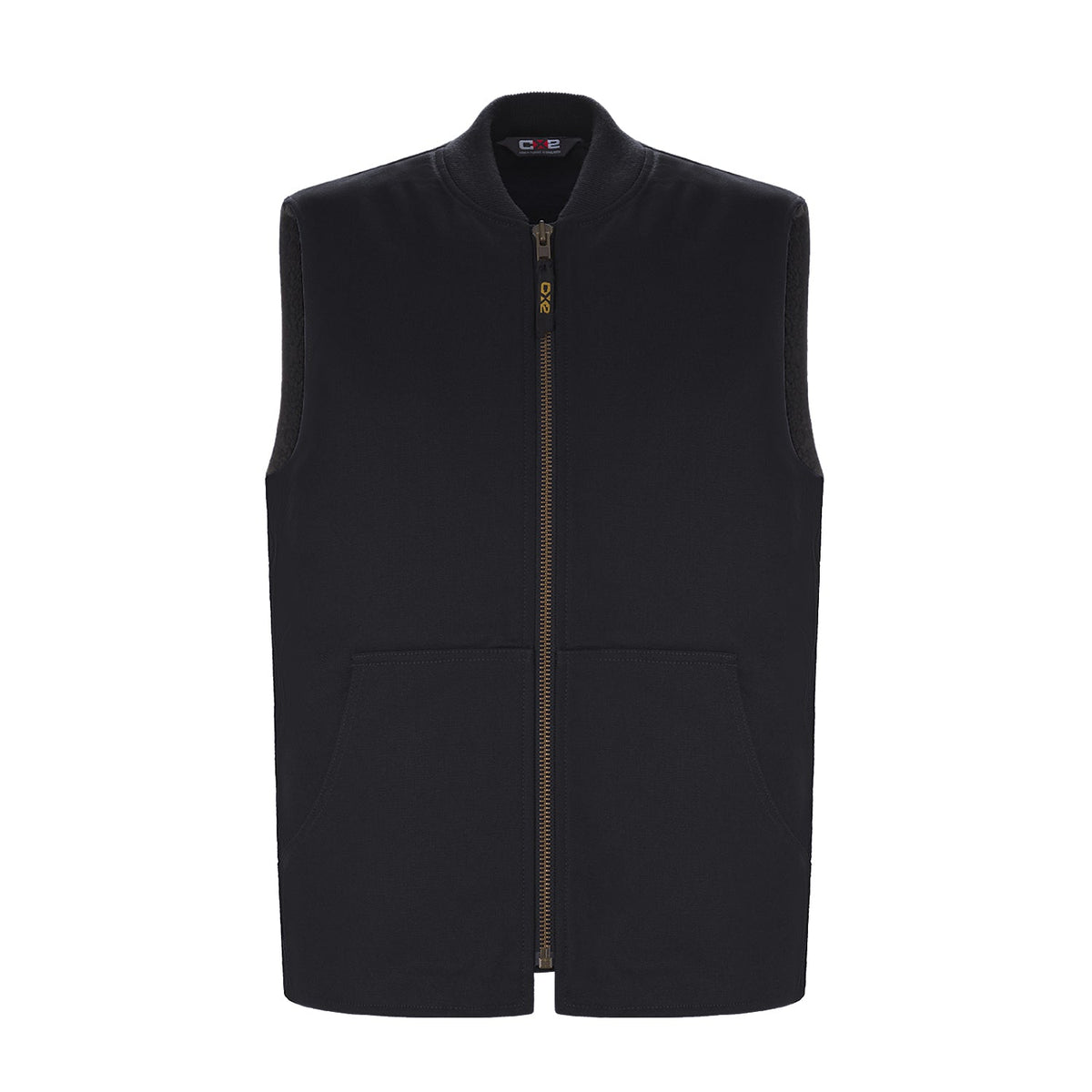 CX2 - Ram Adult Cotton Canvas Vest w/ Sherpa Lining - Black