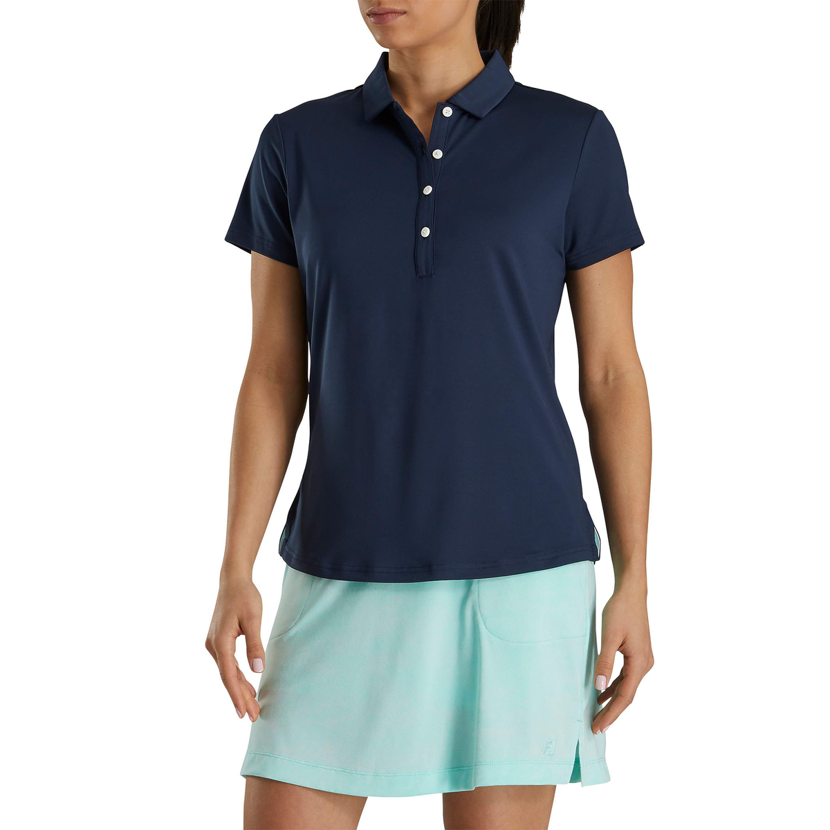 FootJoy - Women’s Solid Lisle Polo - Navy