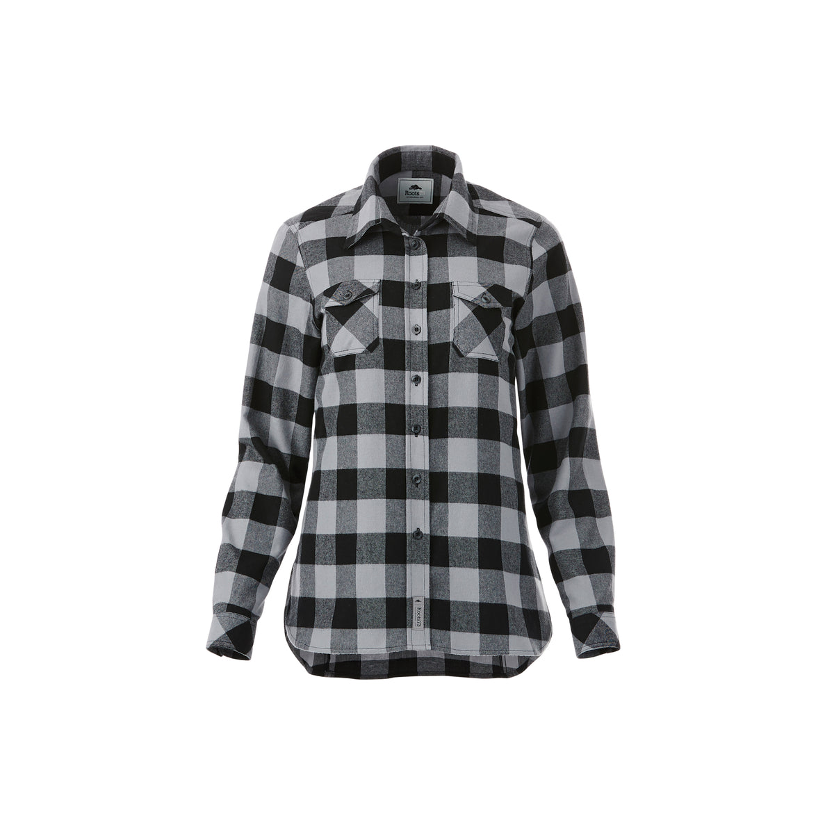Roots - Women’s Sprucelake Long Sleeve Shirt - Quarry/Black