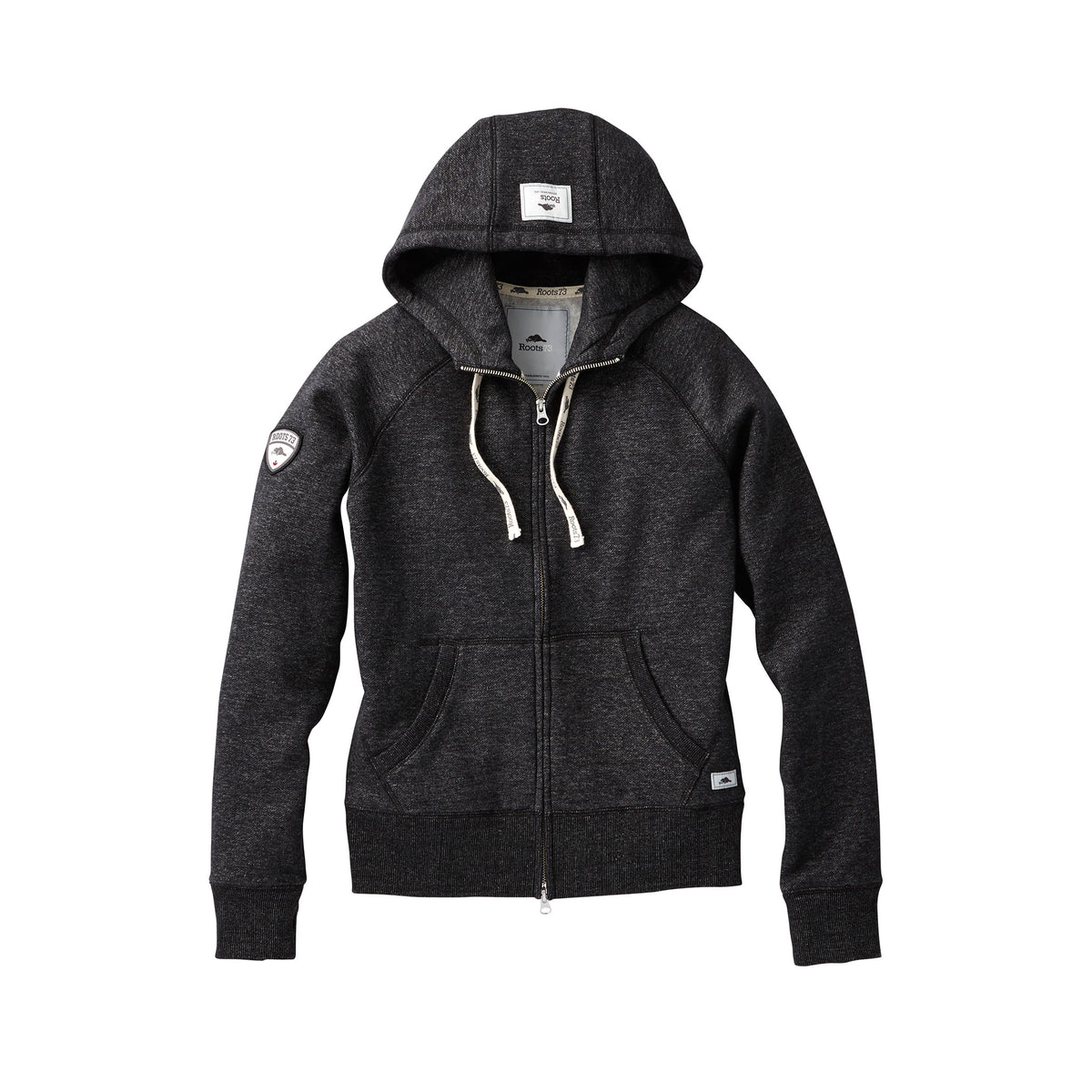 Roots - Women’s Riverside Full Zip Hoodie - Black Mix