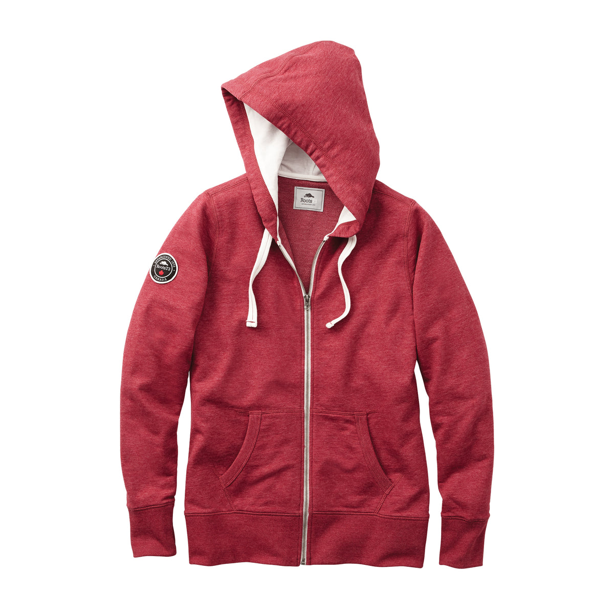Roots - Women’s Sandylake Full Zip Hoodie - Dark Red Heather