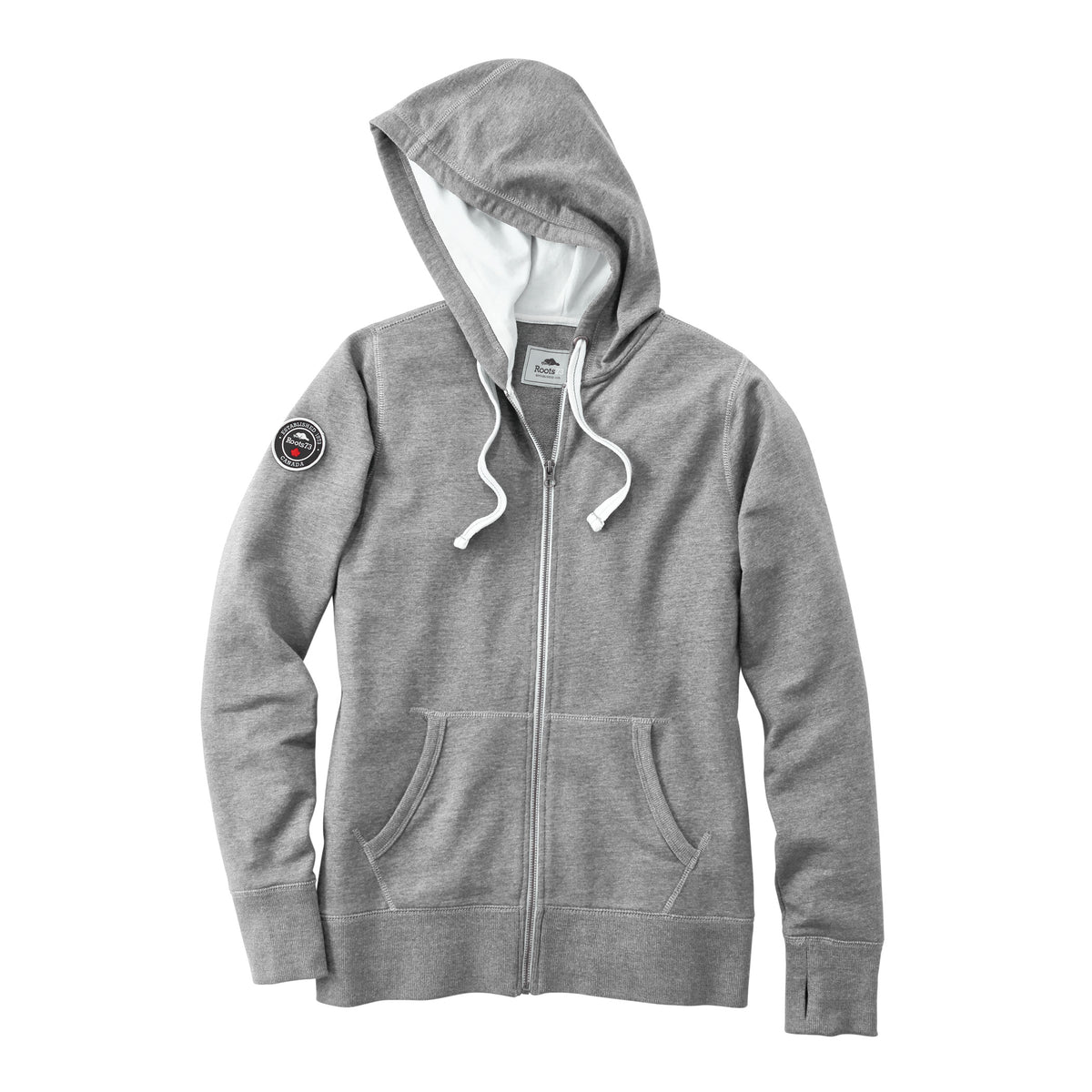 Roots - Women’s Sandylake Full Zip Hoodie - Grey Mix