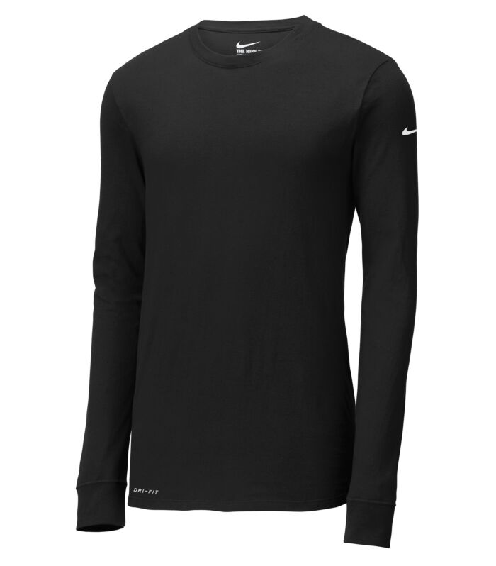 Nike - Dry-Fit Cotton/Poly Long Sleeve Tee - Black