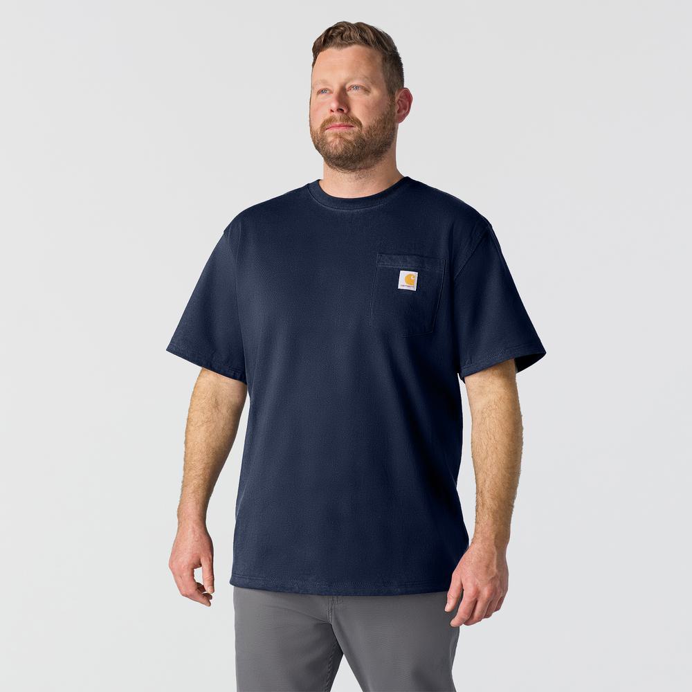 Carhartt Loose Fit Heavyweight Short-Sleeve Pocket T-Shirt - Navy