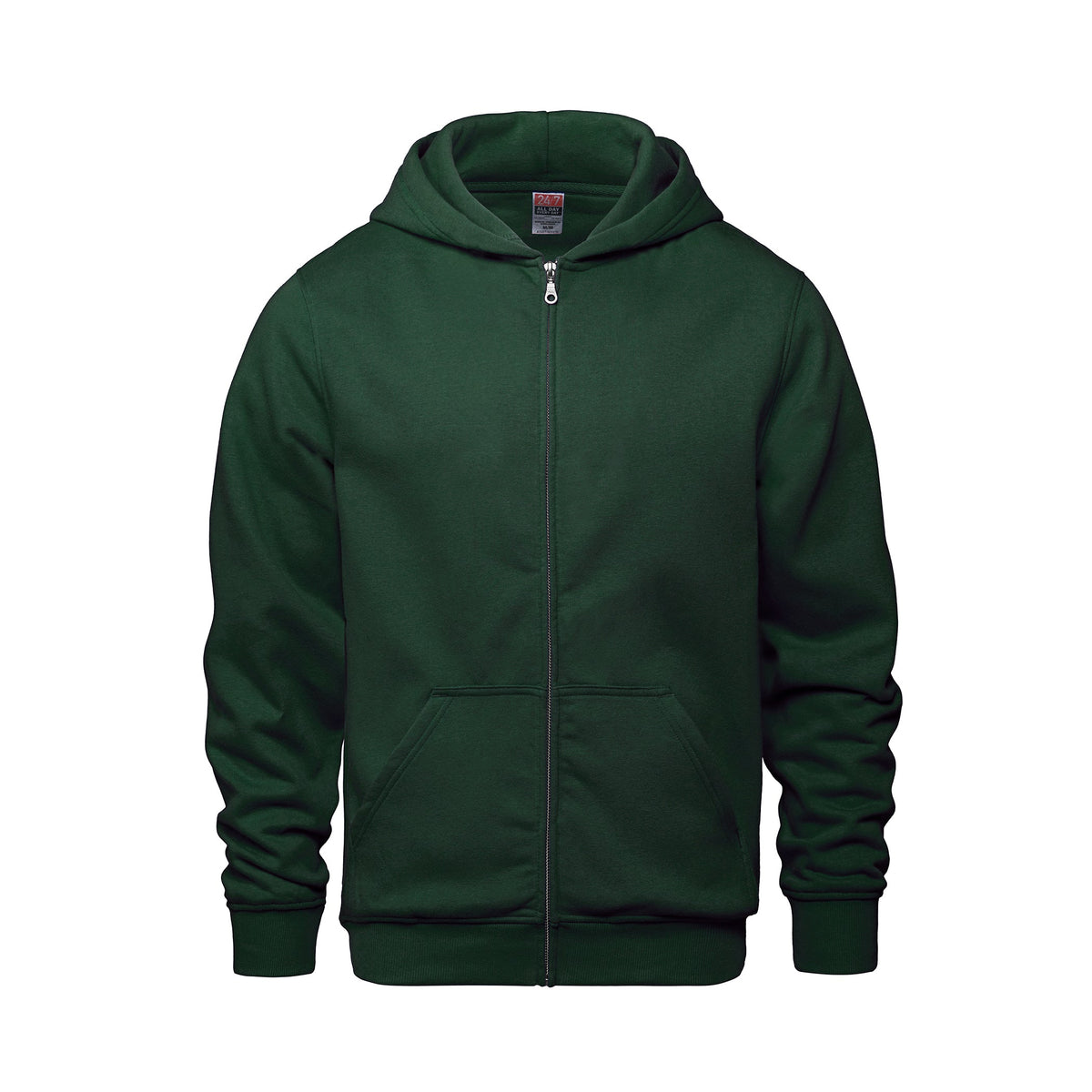 CSW 24/7 - Surfer Youth Full Zip Hooded Sweatshirt - Forest Green