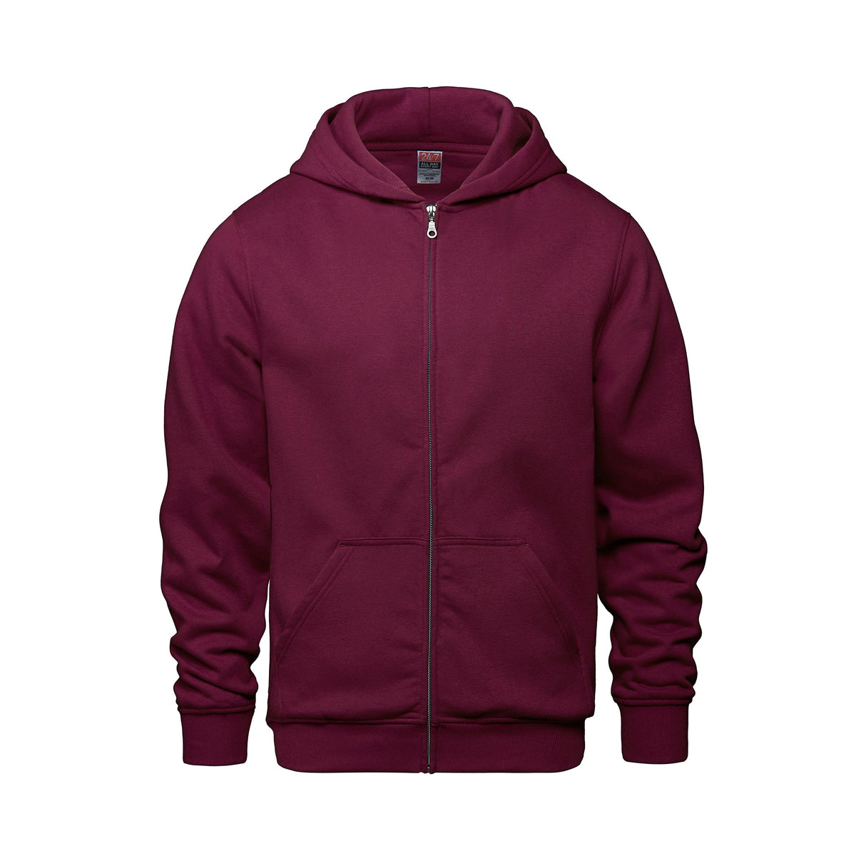 CSW 24/7 - Surfer Youth Full Zip Hooded Sweatshirt - Maroon