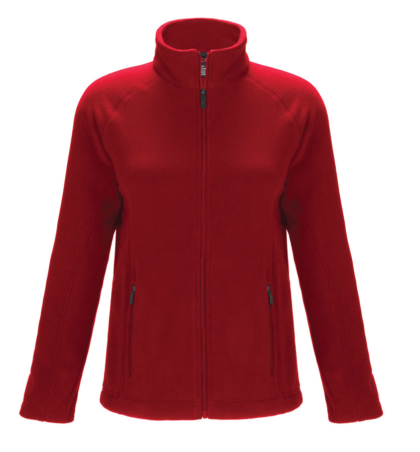 CX2 - Barren Ladies Full Zip Microfleece Jacket - Red