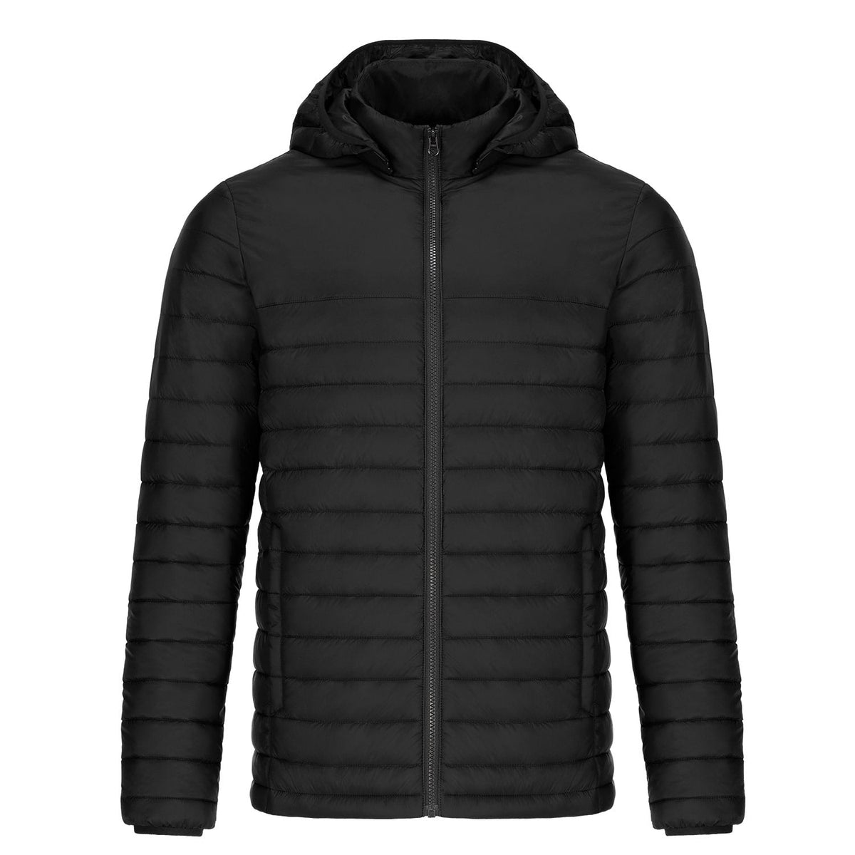 Muskoka Trail Garment Co. - Canyon Men's Puffy Jacket w/ Detachable Hood - Black