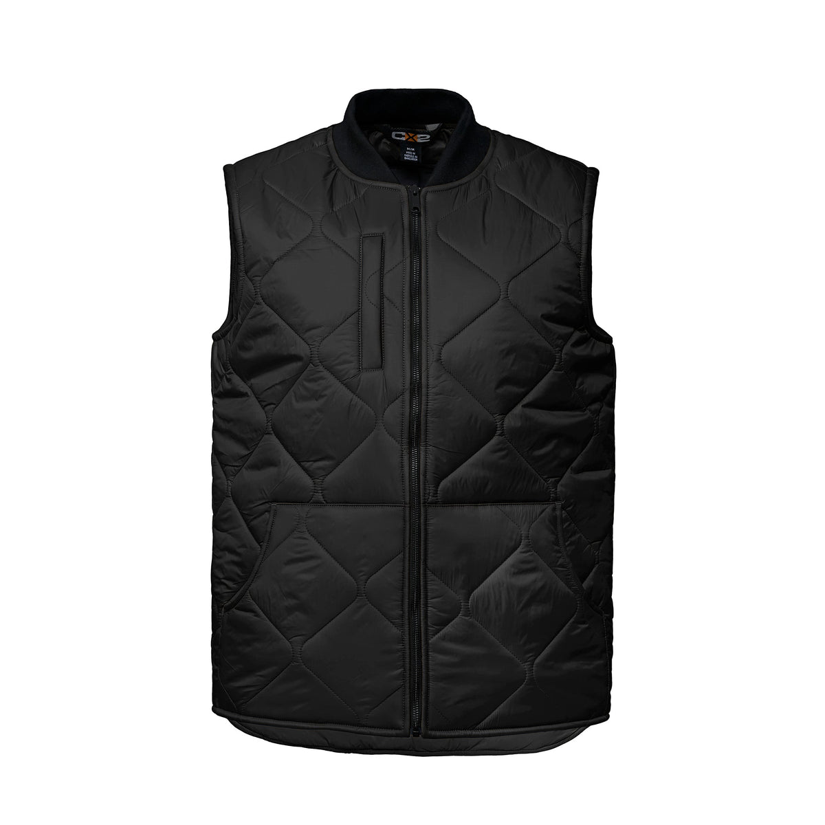 CX2 - Driftwood Stylized Quilted Freezer Vest - Black
