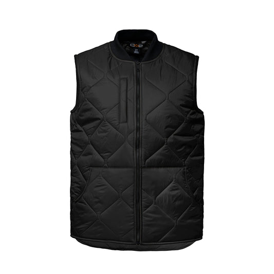 CX2 - Driftwood Stylized Quilted Freezer Vest - Black