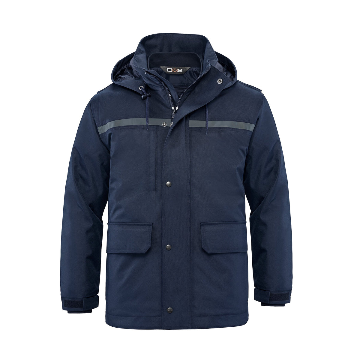 CX2 - Pinnacle Heavy Duty 3 in 1 Parka w/ Detachable Hood - Navy