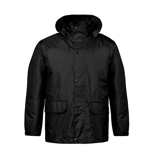 CX2 - Rainier Full Length Raincoat with Detachable Hood - Black