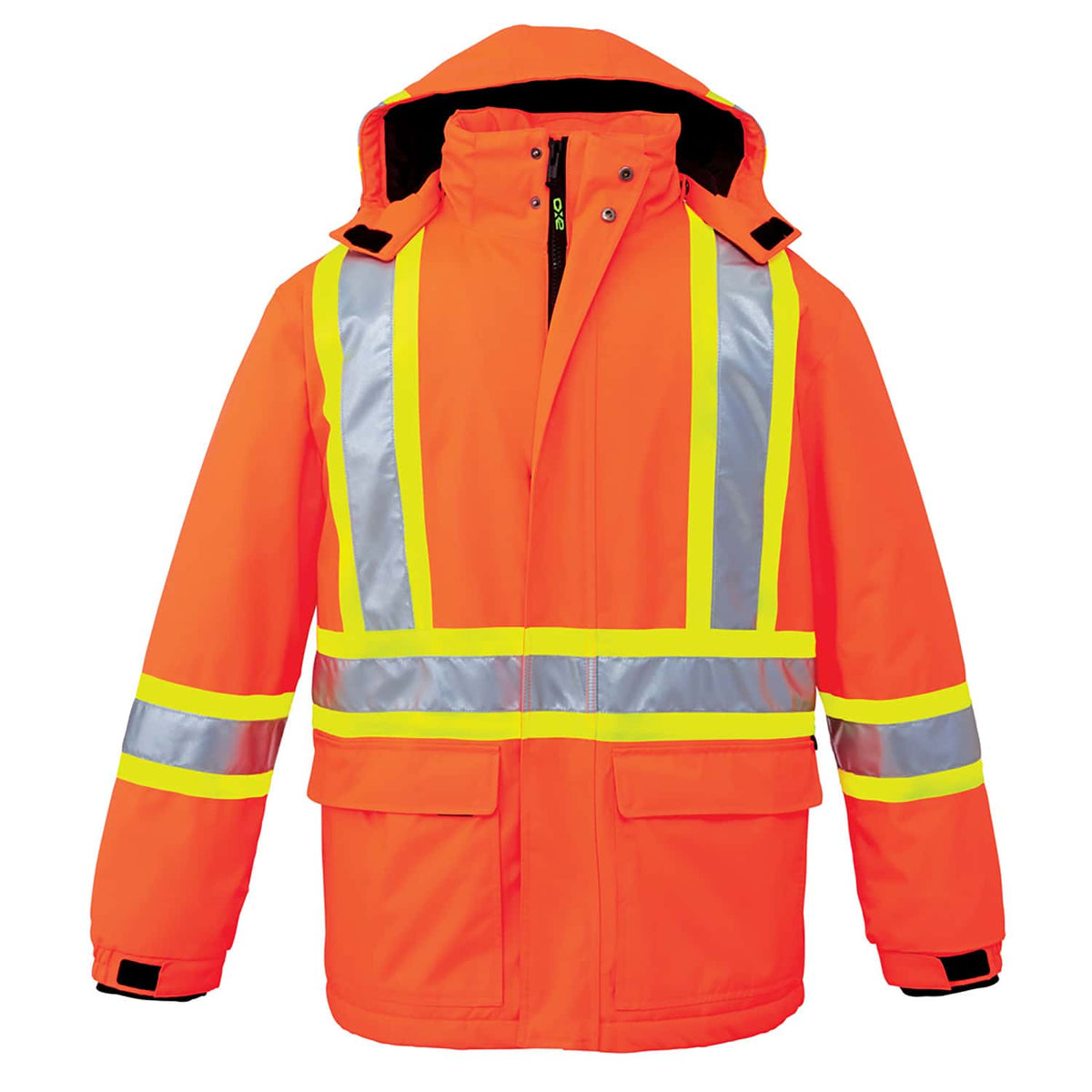 CX2 Hi-Vis - Armour Hi Vis Insulated Parka w/ Detachable Hood - Hi-Vis Orange