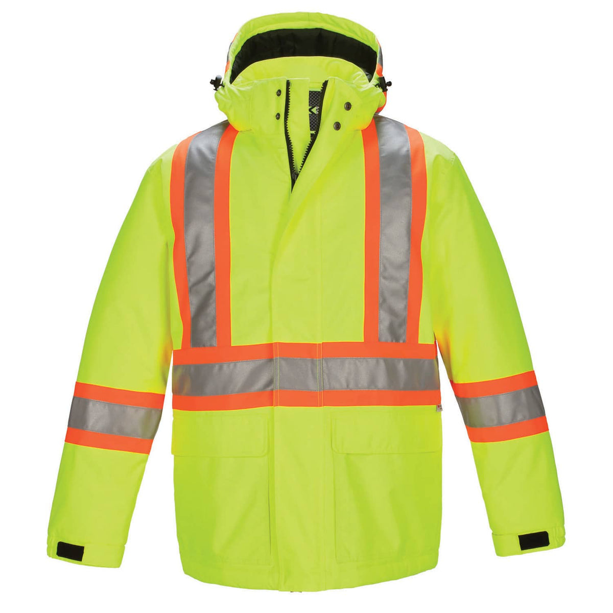 CX2 Hi-Vis - Armour Hi Vis Insulated Parka w/ Detachable Hood - Hi-Vis Yellow