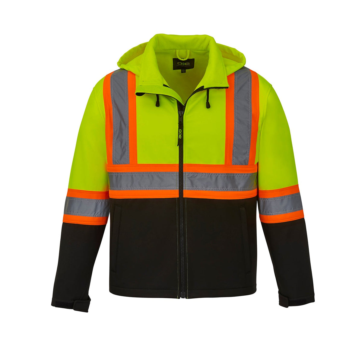 CX2 Hi-Vis - Shield Hi Vis Softshell Jacket w/ Detachable Hood - Hi-Vis Yellow