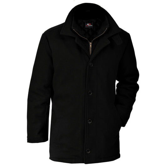 Canada Sportswear - Bayside Men's Melton Insulated Peacoat - Black