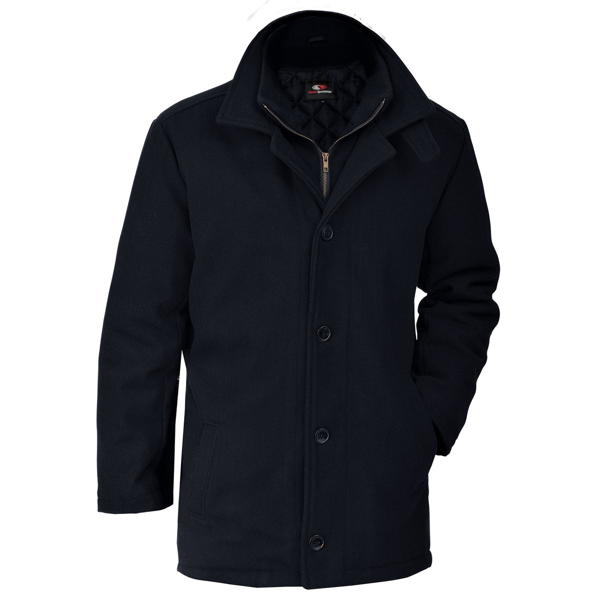 Canada Sportswear - Bayside Men's Melton Insulated Peacoat - Navy