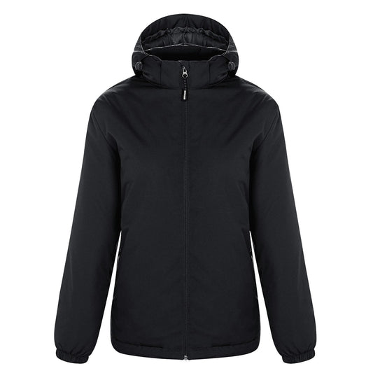 CX2 - Playmaker Ladies Insulated Jacket w/ Detachable Hood - Black