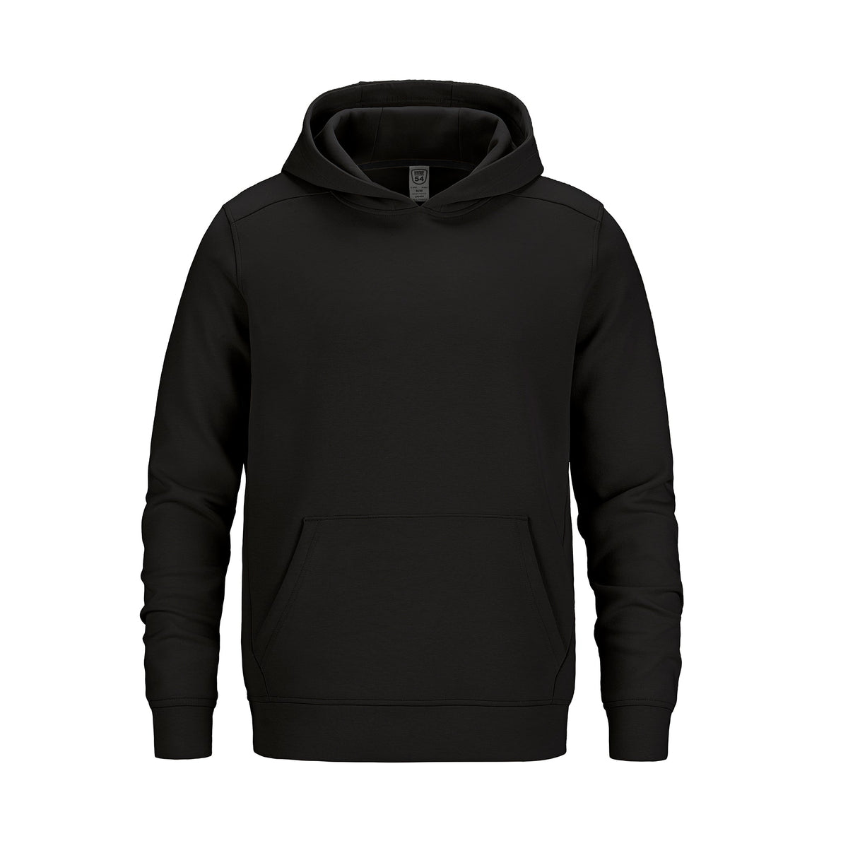 Heritage 54 - Pulse Youth Performance Double Knit Pullover Hooded Sweatshirt - Black