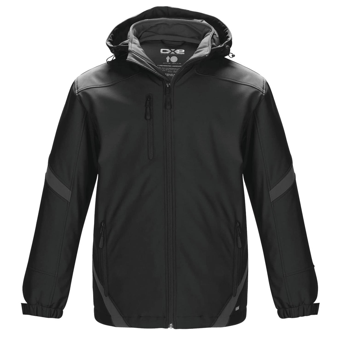 CX2 - Typhoon Youth Insulated Softshell Jacket w/ Detachable Hood - Black/Gunmetal
