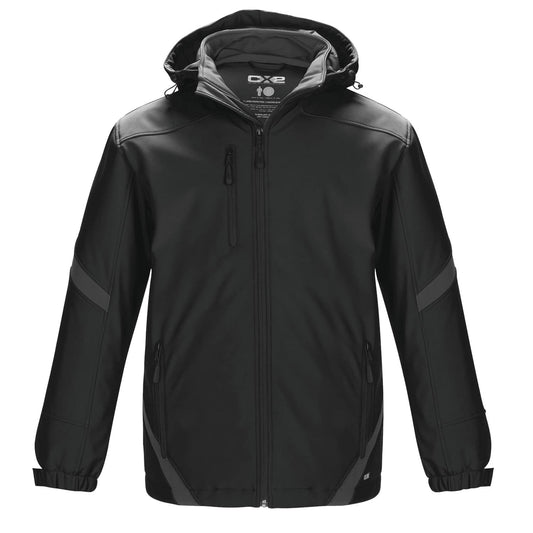 CX2 - Typhoon Youth Insulated Softshell Jacket w/ Detachable Hood - Black/Gunmetal
