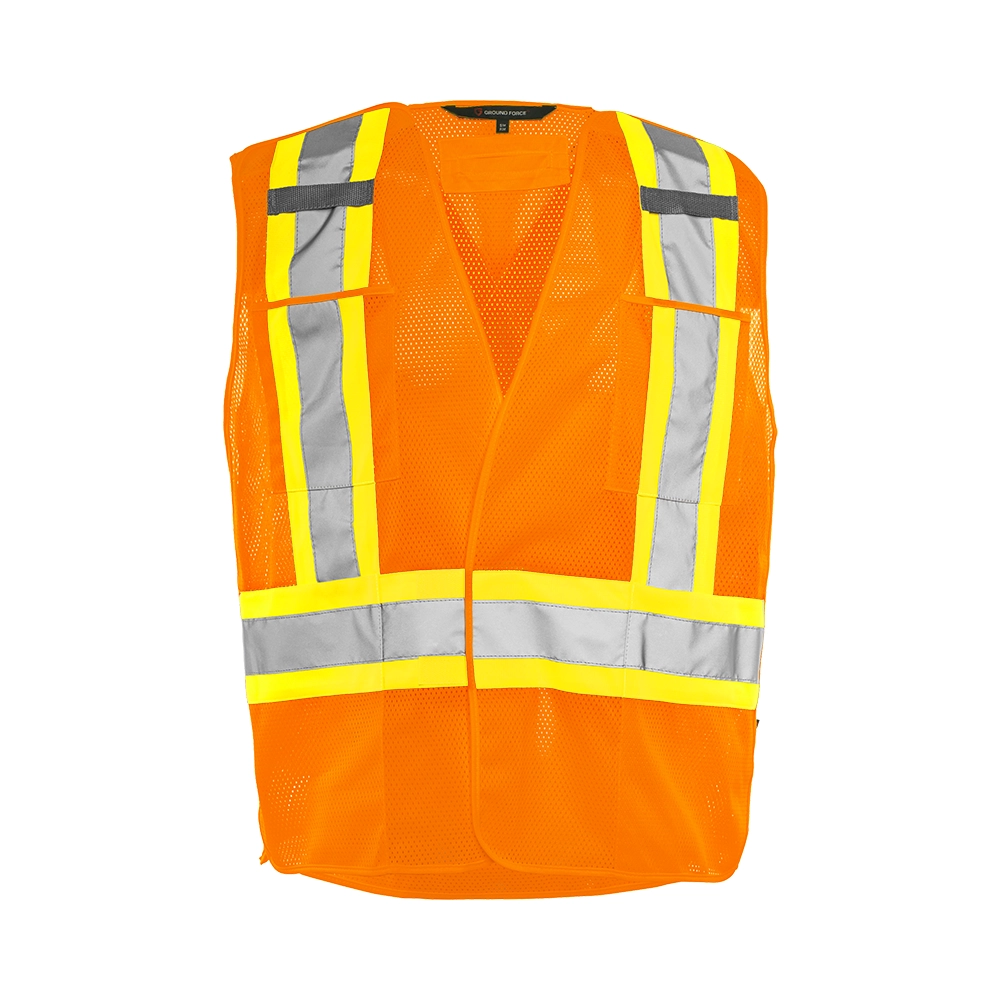 TV3 - 5 Pt. Tearaway Mesh Traffic Vest - Orange