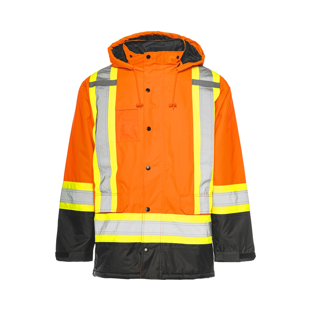 TP1 - Winter Traffic Parka, 4″ Refl. Tape - Orange/Black