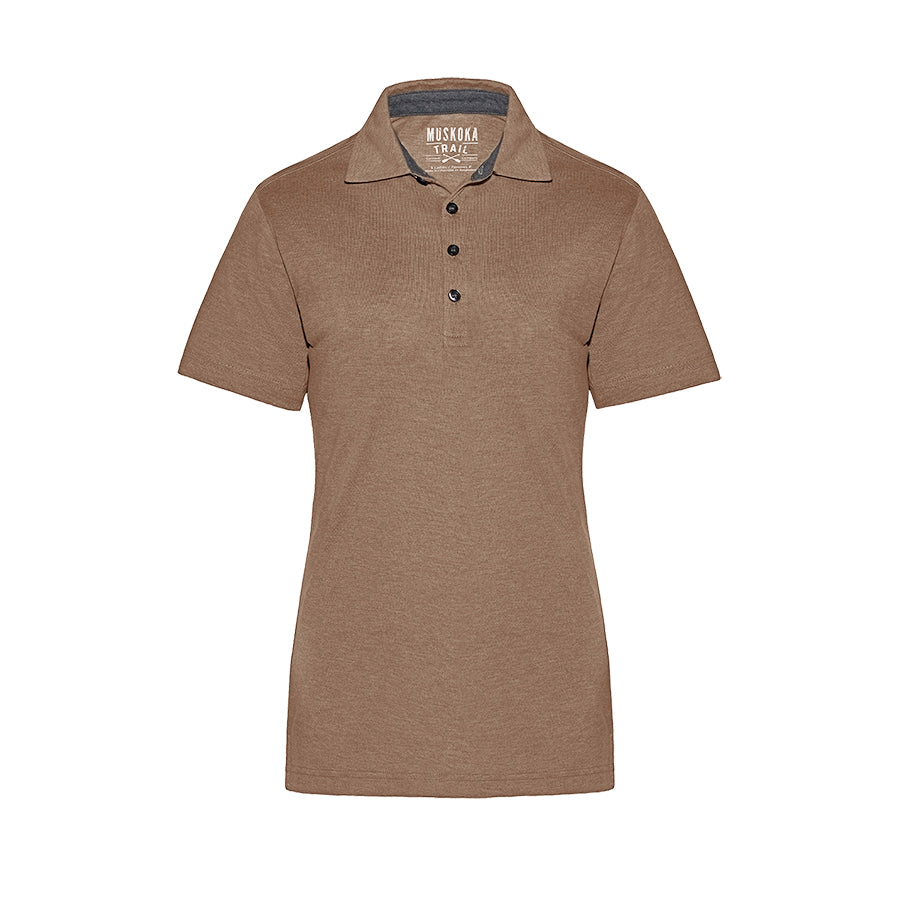 Muskoka Trail Garment Co. - Fairway Ladies Poly/Cotton Polo Shirt - Melange Taupe