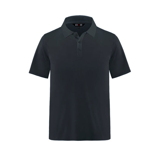 CX2 - Elite Men's Cotton/Poly/Spandex Pique Polo - Black