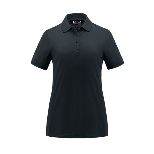 CX2 - Elite Ladies Cotton/Poly/Spandex Polo - Black