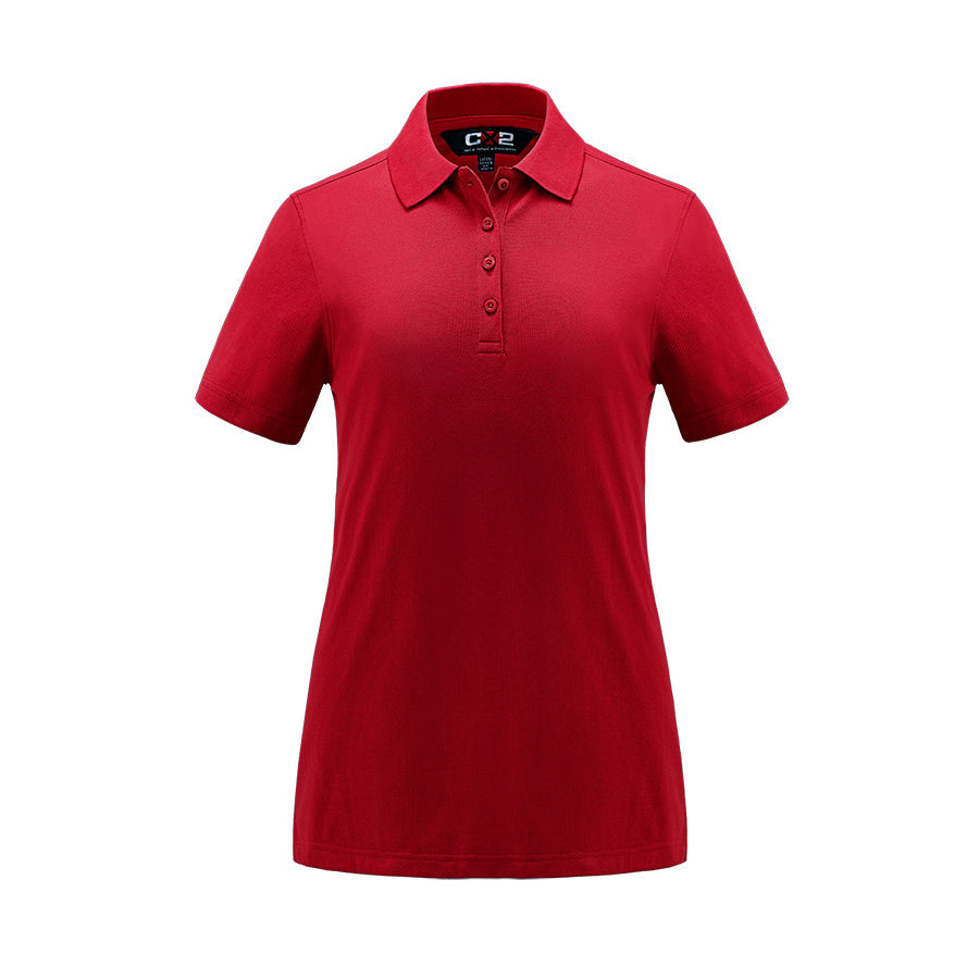 CX2 - Elite Ladies Cotton/Poly/Spandex Polo - Red