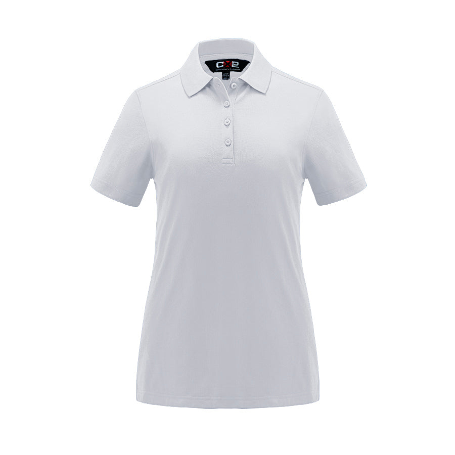 CX2 - Elite Ladies Cotton/Poly/Spandex Polo - White