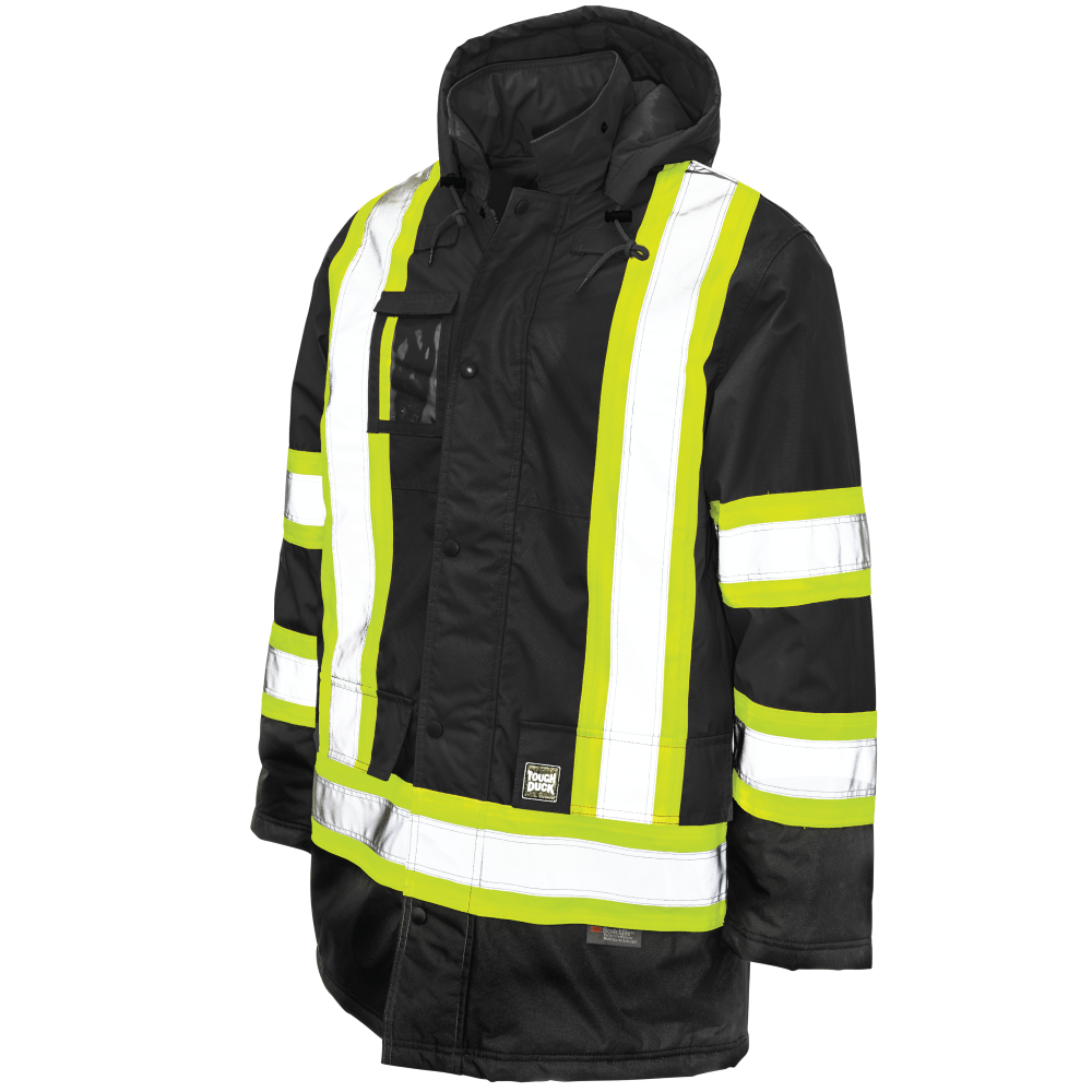 Tough Duck - Poly Oxford Lined Safety Parka - Black