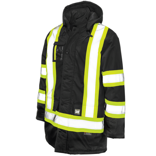 Tough Duck - Poly Oxford Lined Safety Parka - Black