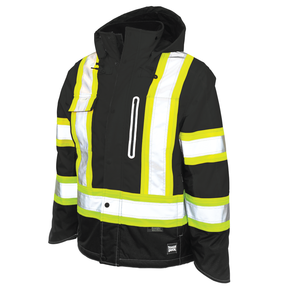 Tough Duck - Ripstop Fleece-Lined Safety Jacket - Black