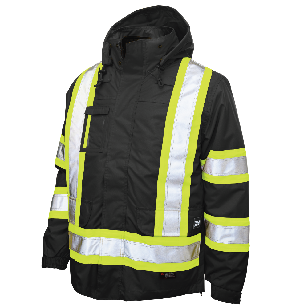 Tough Duck - Poly Oxford 5-In-1 Safety Jacket - Black
