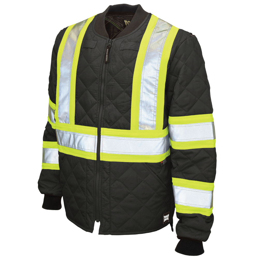 Tough Duck - Quilted Safety Freezer Jacket - Black