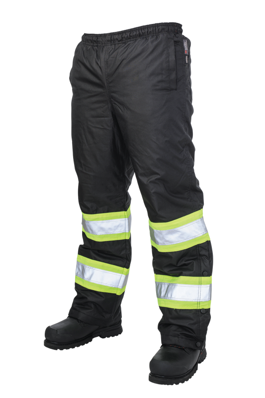 Tough Duck - Pull-On Poly Oxford Insulated Safety Pant - Black