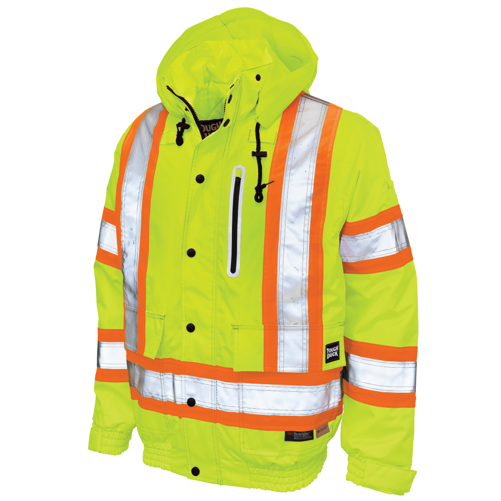 Tough Duck - Ripstop Safety Bomber - Fluorescent Green
