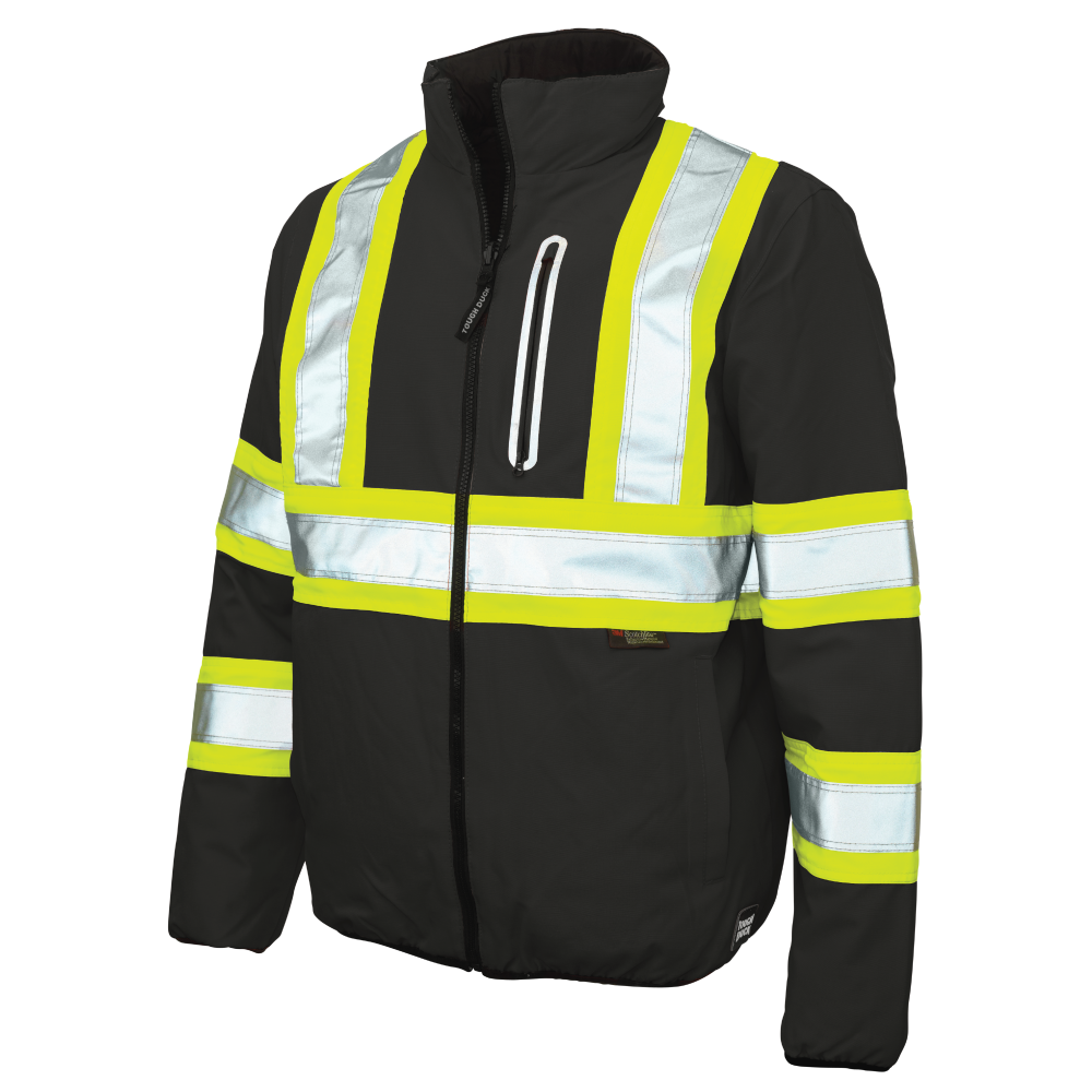 Tough Duck - Ripstop Reversible Safety Jacket - Black