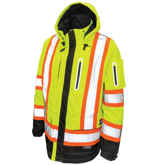 Tough Duck - Ripstop Safety Hi-Vis Shell - Fluorescent Green