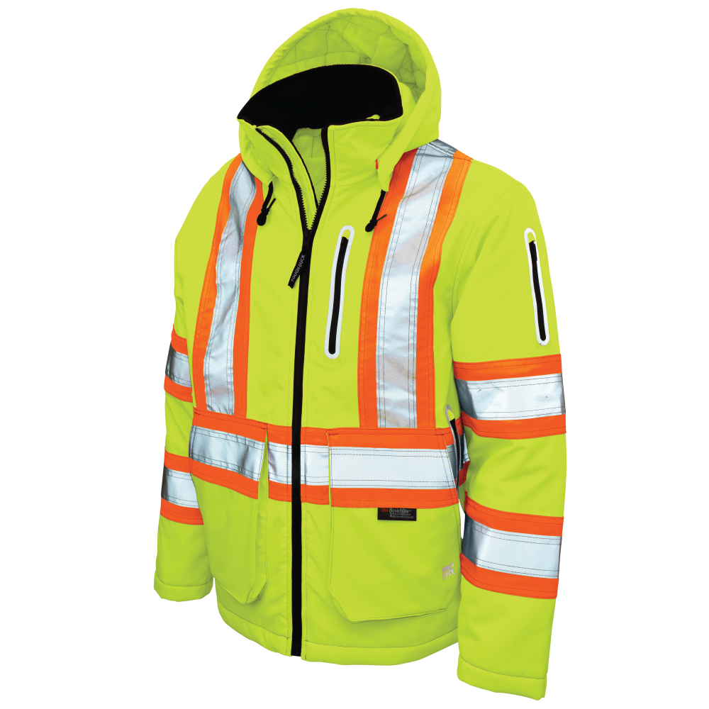 Tough Duck - Insulated Tough Flex Safety Jacket - Fluorescent Green