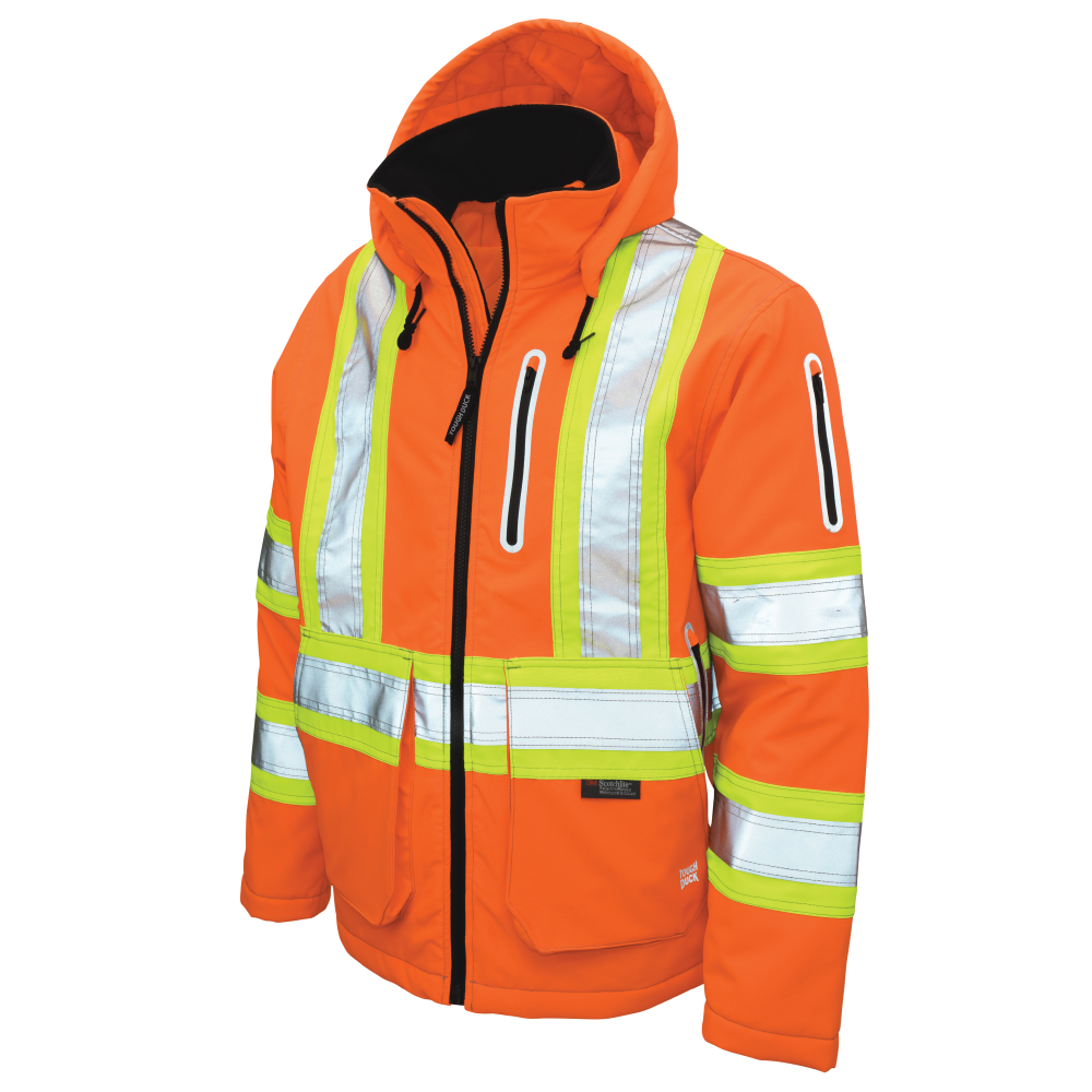 Tough Duck - Insulated Tough Flex Safety Jacket - Fluorescent Orange