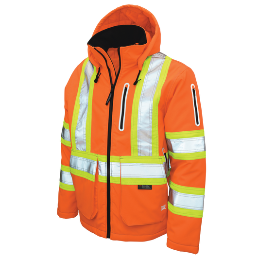 Tough Duck - Insulated Tough Flex Safety Jacket - Fluorescent Orange