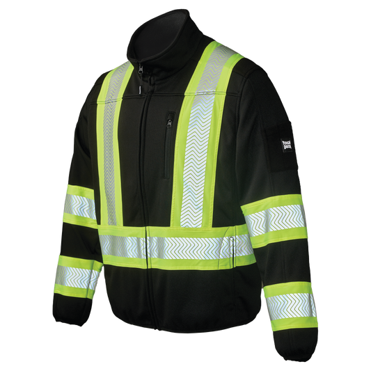 Tough Duck - Zip Front Jersey Safety Jacket - Black