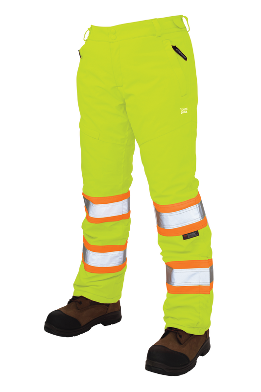 Tough Duck - Women’s Insulated Tough Flex Safety Pant - Fluorescent Green