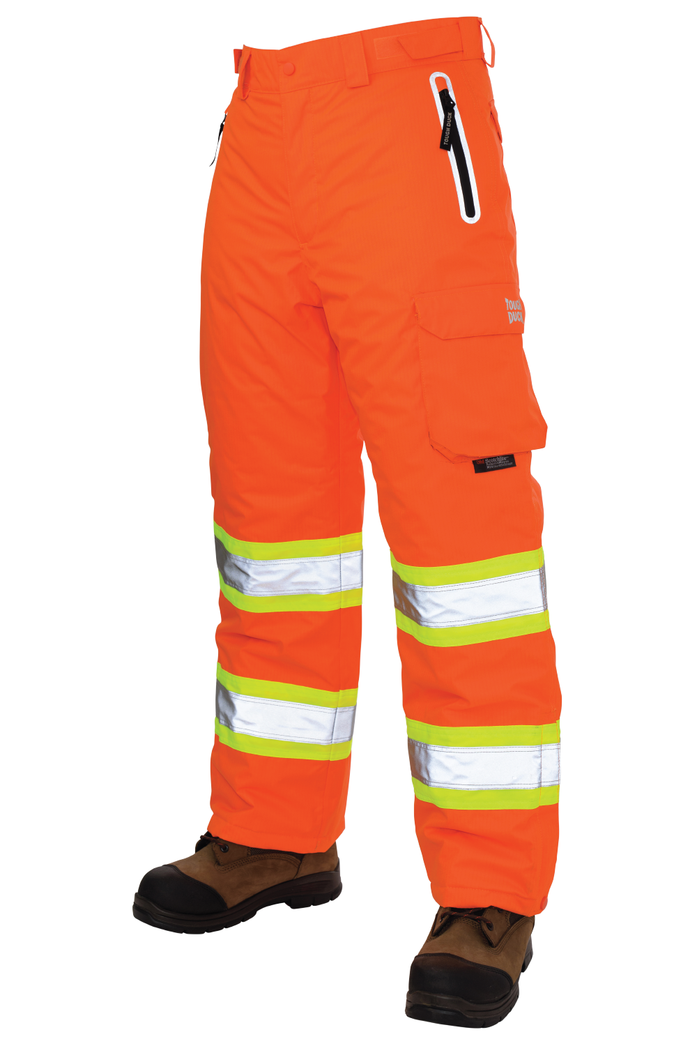 Tough Duck - Pull-On Ripstop Technical Snow Pant - Fluorescent Orange