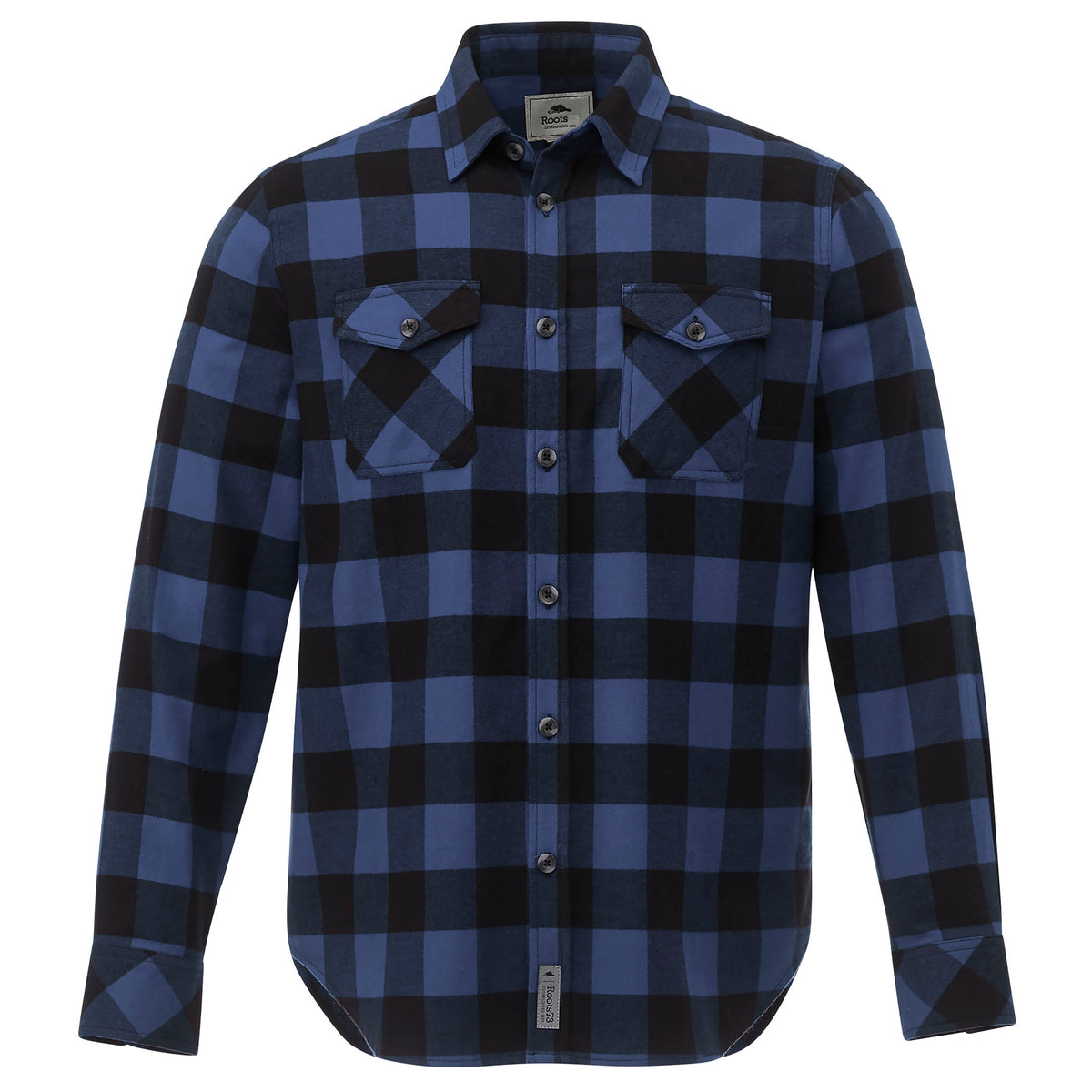 Roots - Sprucelake Long Sleeve Shirt - Indigo Blue/Black