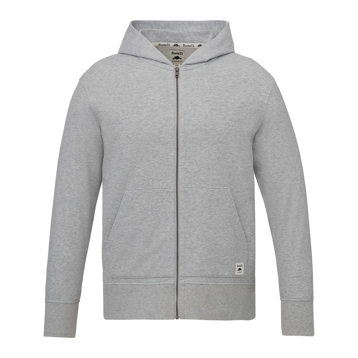 Roots - Canmore Eco Full Zip Hoodie - Grey Mix