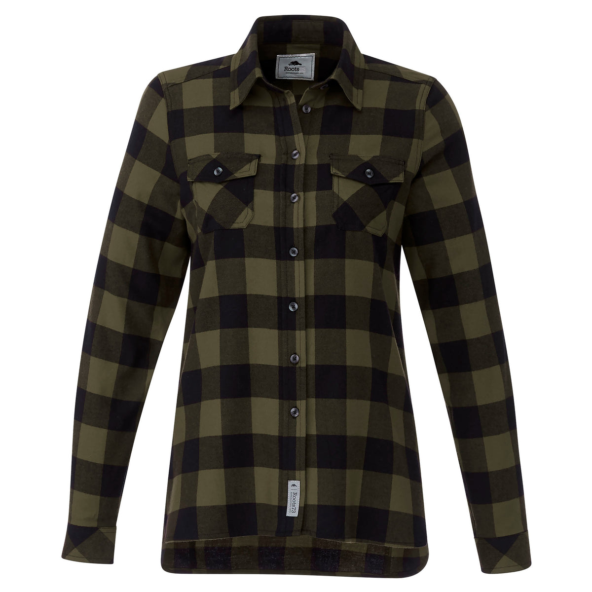 Roots - Women’s Sprucelake Long Sleeve Shirt - Loden/Black